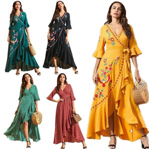 kaftan wrap dress