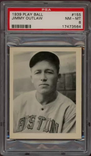 1939 Play Ball #155 Jimmy Outlaw PSA 8