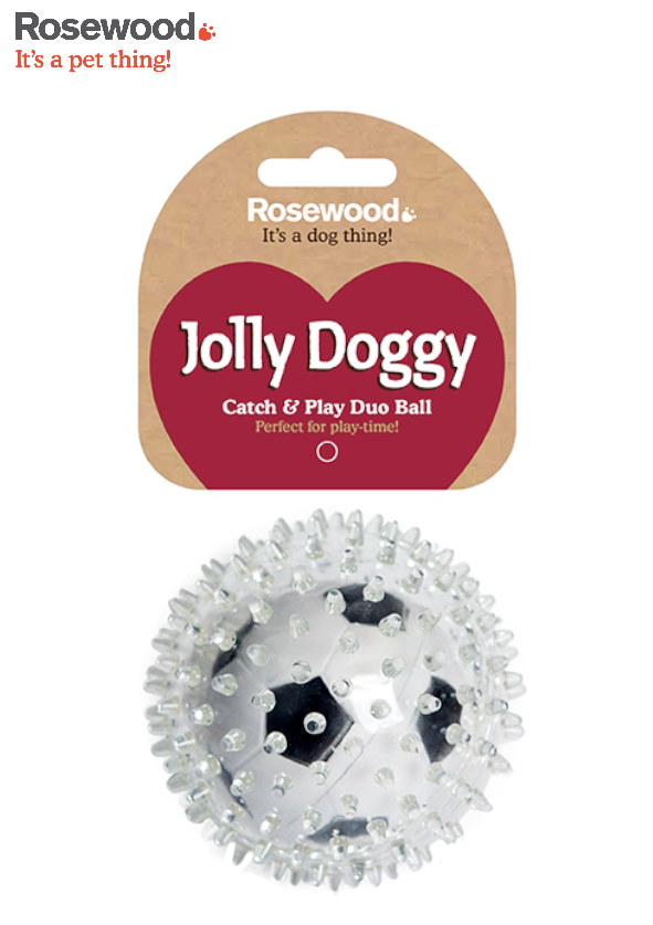 ROSEWOOD JOLLY DOGGY CATCH N PLAY FOOTBALL DOG PUPPY BALL TOY THROW FETCH