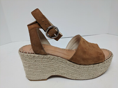Dolce Vita Lesly Wedge Sandals, Saddle Suede, Womens M