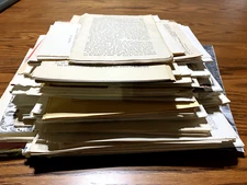 Vintage Lot Old Book 100 Page Ephemera Pack ,Junk Journal, Paper Craft,1884-1988