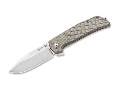 MKM Maximo Micarta Green Taschenmesser M390 Titan Frame Lock Folder   01CC104