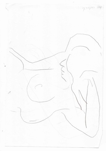 James Bone Female Nude Figure Drawing - Picture 2 of 2