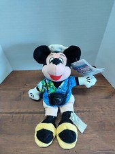 TOURIST MICKEY MINI BEAN BAG Plush "DISNEY" -NEVER used- Part of COLLECTION - 9"