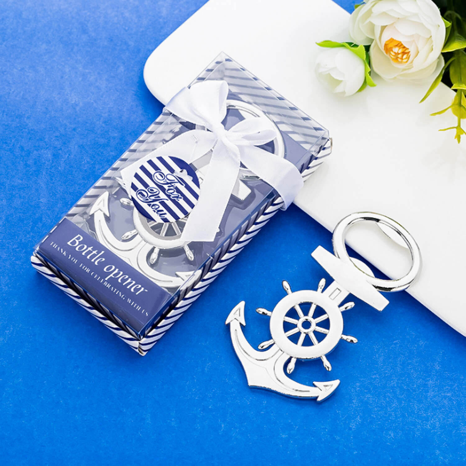 Nautical Anchor Rudder Beer Bottle Opener Party Favor Weddin
