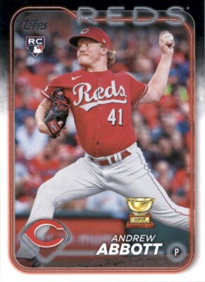 2024 Topps Series 1 Andrew Abbott (1) RC Cincinnati Reds #214 Baseball Card