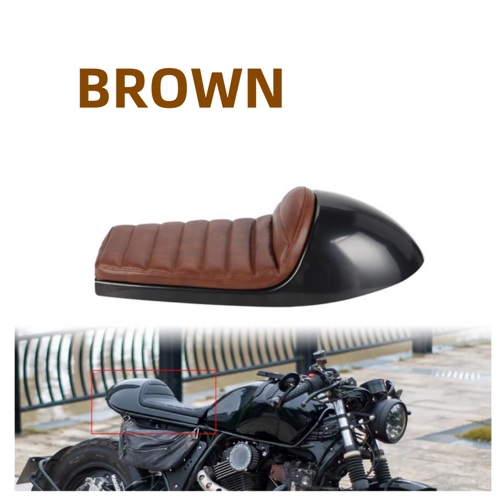 Brown Universal Cafe Racer Seat Retro Seat Pan Vintage