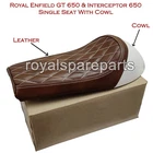Fit For Leather Royal Enfield GT & Interceptor 650 D11 Single Seat & White Cowl