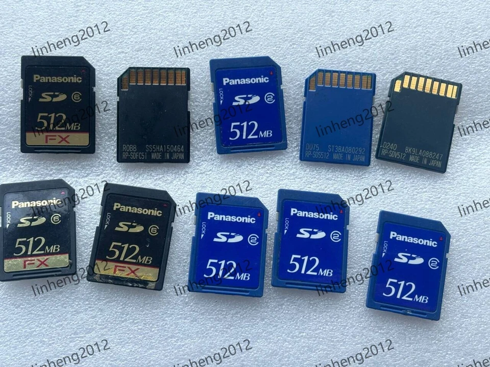 10PCS  Panasonic 512MB SD CARD - Image 2 of 2