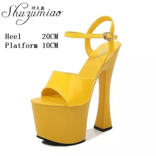 Women Platform Super High Heels Sexy Pumps Fashion Sandals Party Dance Shoes - Picture 39 of 41