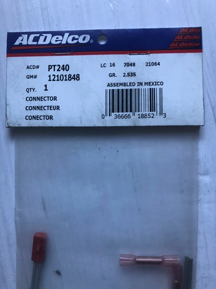 门夹开关连接器后 ACDelco GM 原装设备 PT240 — 第 2/2 张图片