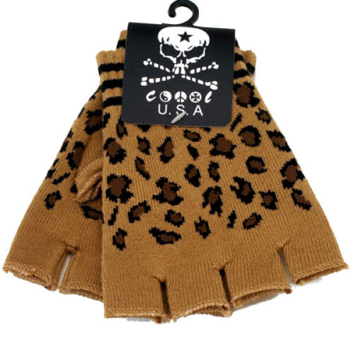 Knitted Brown Leopard Print Fingerless Gloves Animal Print Hand Warmers | eBay Knitted Brown Leopard Print Fingerless Gloves Animal Print Hand Warmers | eBay