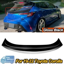 FOR 19-22 TOYOTA COROLLA 5DR HATCHBACK GLOSS BLACK JDM TAILGATE MID SPOILER WING