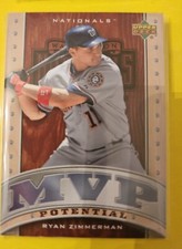 (10) 2007 Upper Deck MVP Potential #MVP50 Ryan Zimmerman Lot - Nationals