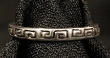 Sterling Silver Ring Greek Key Design Size 6.5 - 1.9g