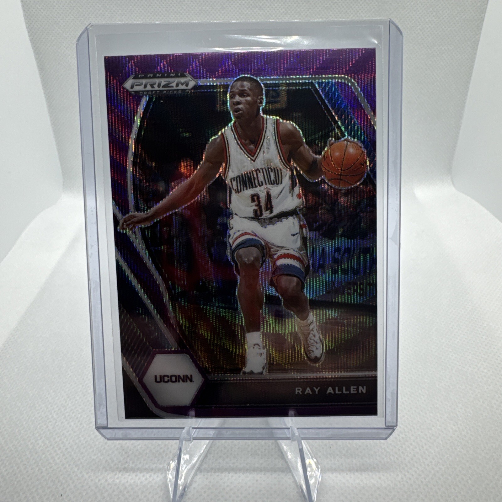 2021-22 Prizm Draft Picks Purple Wave Prizm Ray Allen #91