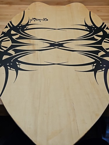 Skim Lizard Aged Wood Skim/Boogie Board 30” x 20” Vintage Tribal Design 1990’s - 第 14/15 張圖片