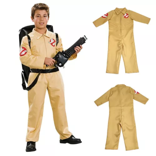 Kids Boys Girls Ghostbusters Jumpsuits Costume Party Cosplay Fancy Dress Outfits - Picture 1 of 12