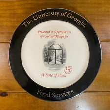 University Georgia Food Services Homer Laughlin Plate Taste Home 25 Anniversary