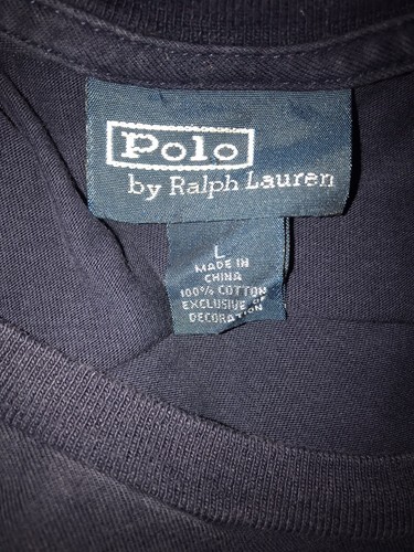 Polo Ralph Lauren Mens Long Sleeve Crew Neck T-Shirt Navy Blue C23 - Bild 5 von 5