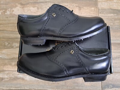 NEW Vintage Footjoy Classics Lites Mens Golf Shoes 52126 BLK/BLK