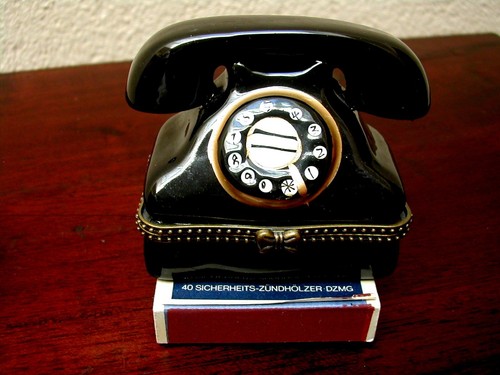 Keramik Dose als Wählscheiben Telefon Schmuckdose Schreibtisch Accessoire Box - Afbeelding 15 van 18
