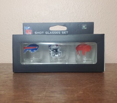 Mojo Buffalo Bills Official NFL 2 oz Shot Glass Set of 3 (NEW IN BOX ...