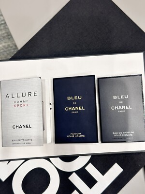 Chanel Perfume Samples For Men: ALLURE HOMME SPORT, CHANEL BLEU PARFUM, BLEU EDP