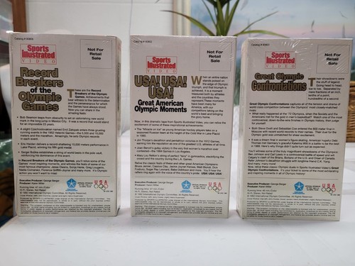 Sports Illustrated video usa olympics 3 vhs tapes FACTORY SEALED! / we975 r4 t21 - Bild 2 von 3