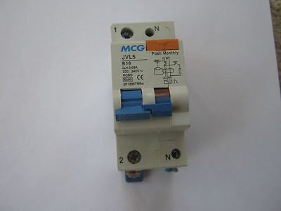MCG JVL5 B16 16 AMP 30mA RCBO SCHUTZSCHALTER