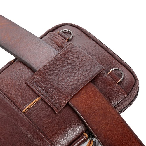 Borsa a tracolla multifunzione in pelle, borsa, borsa da cintura uomo - Foto 6 di 12