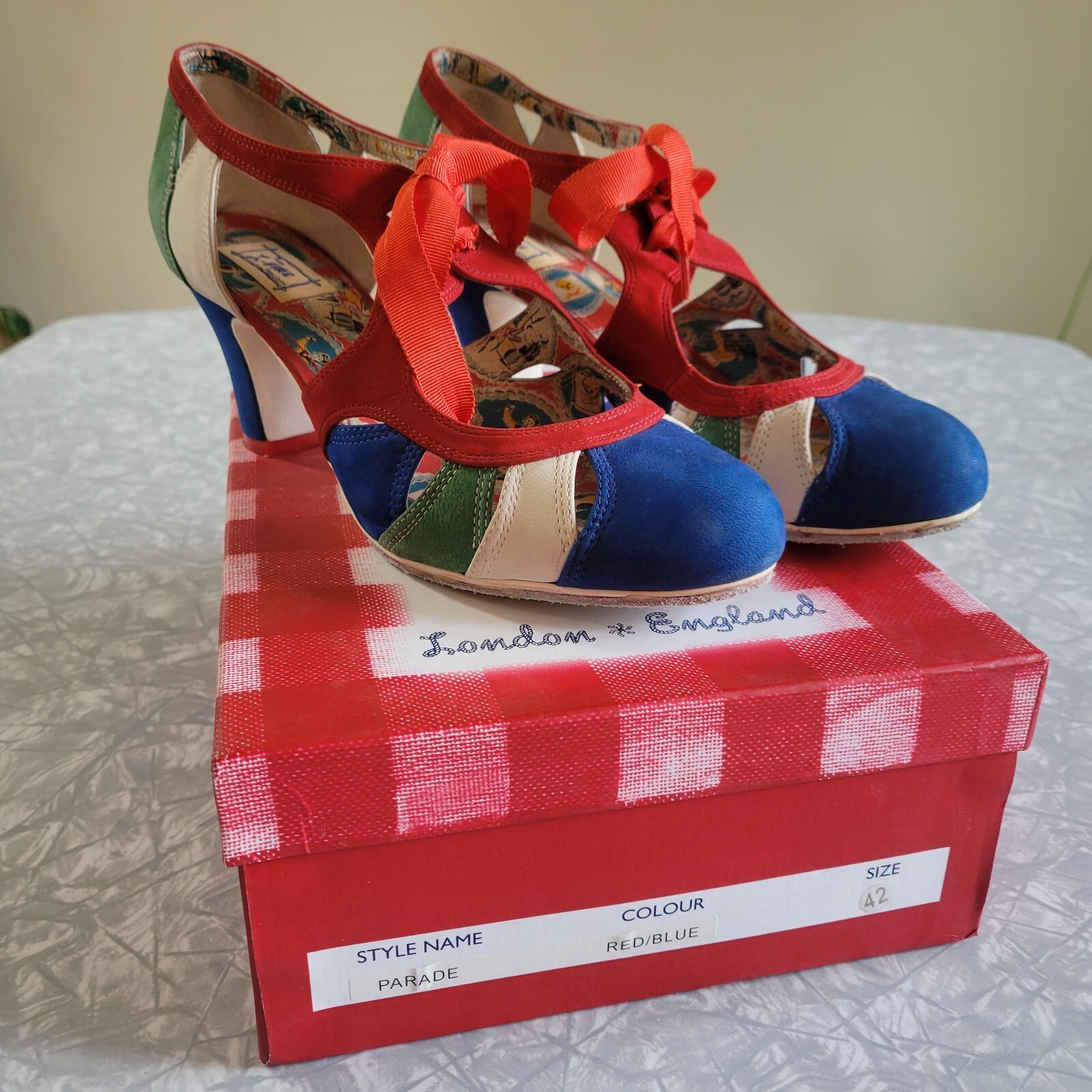 Miss L Fire Parade 10 Vintage 40's Style Leather Dance Shoes eBay