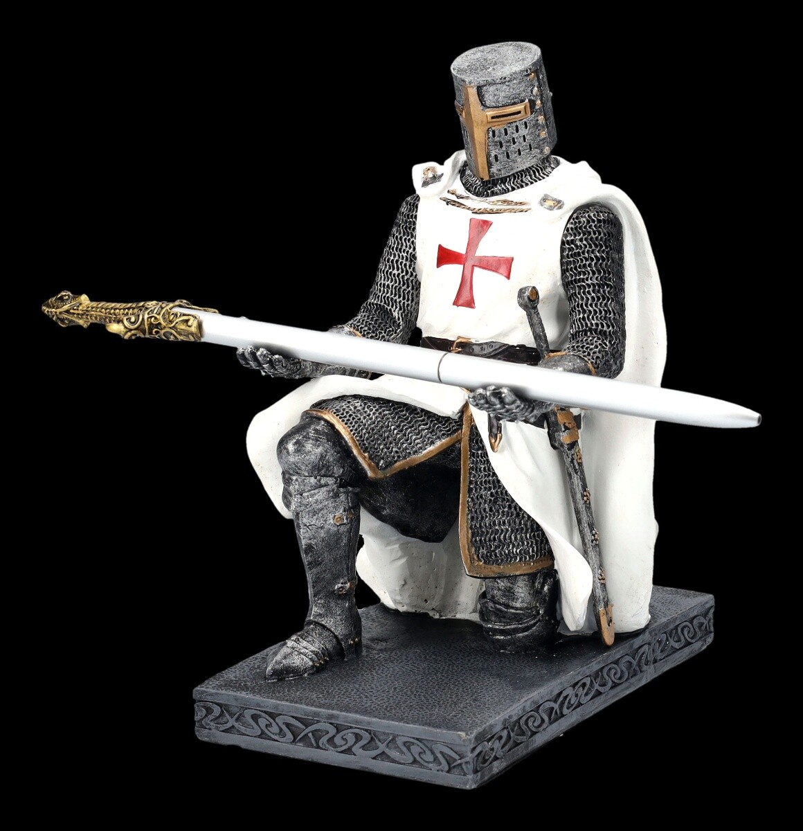Knight Figure with Ballpoint Pen - Knight's Oath - Medieval Decorations