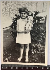 Old photo Cute Children, Charming Attractive Girl With the doll