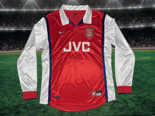 Vintage Arsenal 1998-1999 Nike Home Football Soccer Jersey JVC Men's Sz Large
