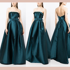 NWT 995 Sachin Babi 10 Ceri Belted Strapless Ball Gown Deep Teal S1763