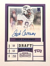 2017 Panini Football Josh Carraway auto rookie blue foil parallel #267 
