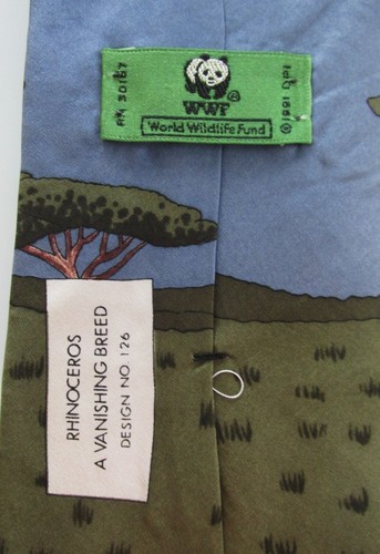 World Wildlife Fund Early Men's Silk Tie - Picture 4 of 4