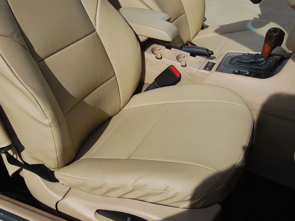 FUNDAS DE ASIENTO PARA BMW 325CI 330CI CONVERTIBLE 2000~2014 IGGEE S. CUERO AJUSTE PERSONALIZADO Foto 4 de 4