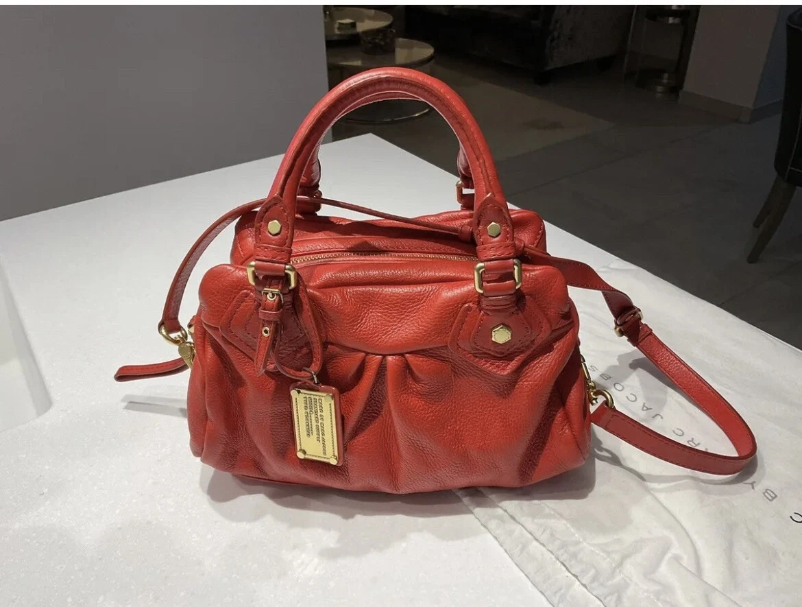Marc by Marc Jacobs Classic Q Groovee Red Leather Handbag