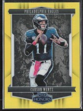 2018 Honors #19 Carson Wentz Yellow /75