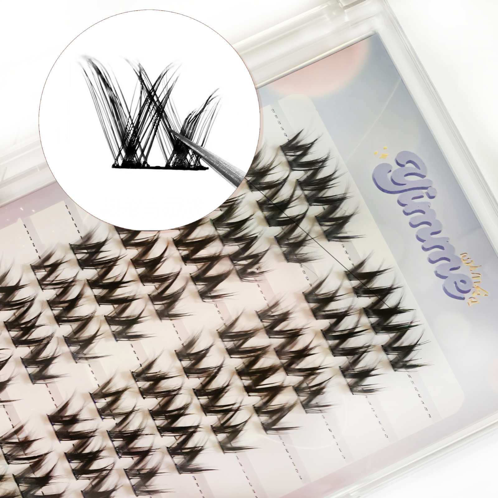 FILA 3 Confezioni: 10 File Ciglia Superiori 13mm Grappolo di Yimmewinks’ Diva