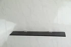 Glass Shelves Wall Mounted Black Toughened Straight Various Chrome Supports
