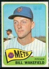 Vintage 1965 Topps BASEBALL Trading Card #167 BILL WAKEFIELD NY Mets Pitcher