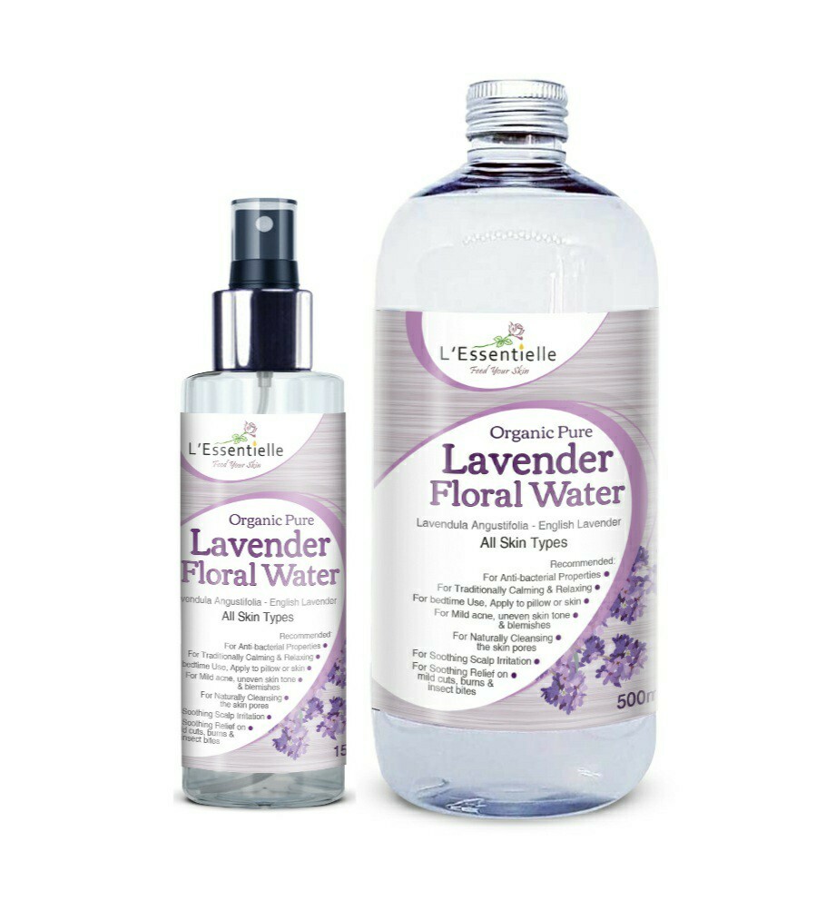 Organic Pure Lavender Floral Water Hydrosol 150ml PLUS REFILL OFFER 500ML BOTTLE