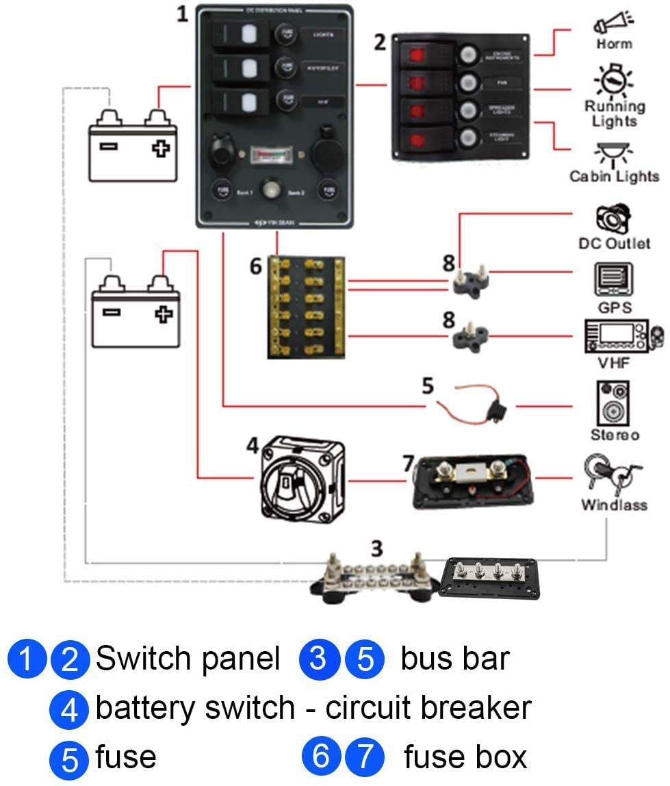Bus Bar Terminal Block Power Stud Battery Junction Post 1/4 Power Distribution