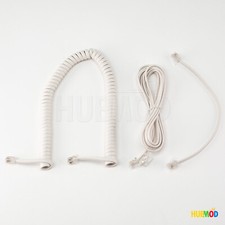 Telephone Wall Phone Cord Set Handset 4P4C Coil Cable RJ10, 7ft  8" 6P2C RJ11