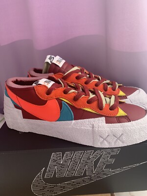 Kaws x Sacai x Nike Blazer Low  Team Red  Men s Size 8