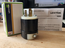 Leviton Black  White Locking Connector 20A 125V 3P4W 2311