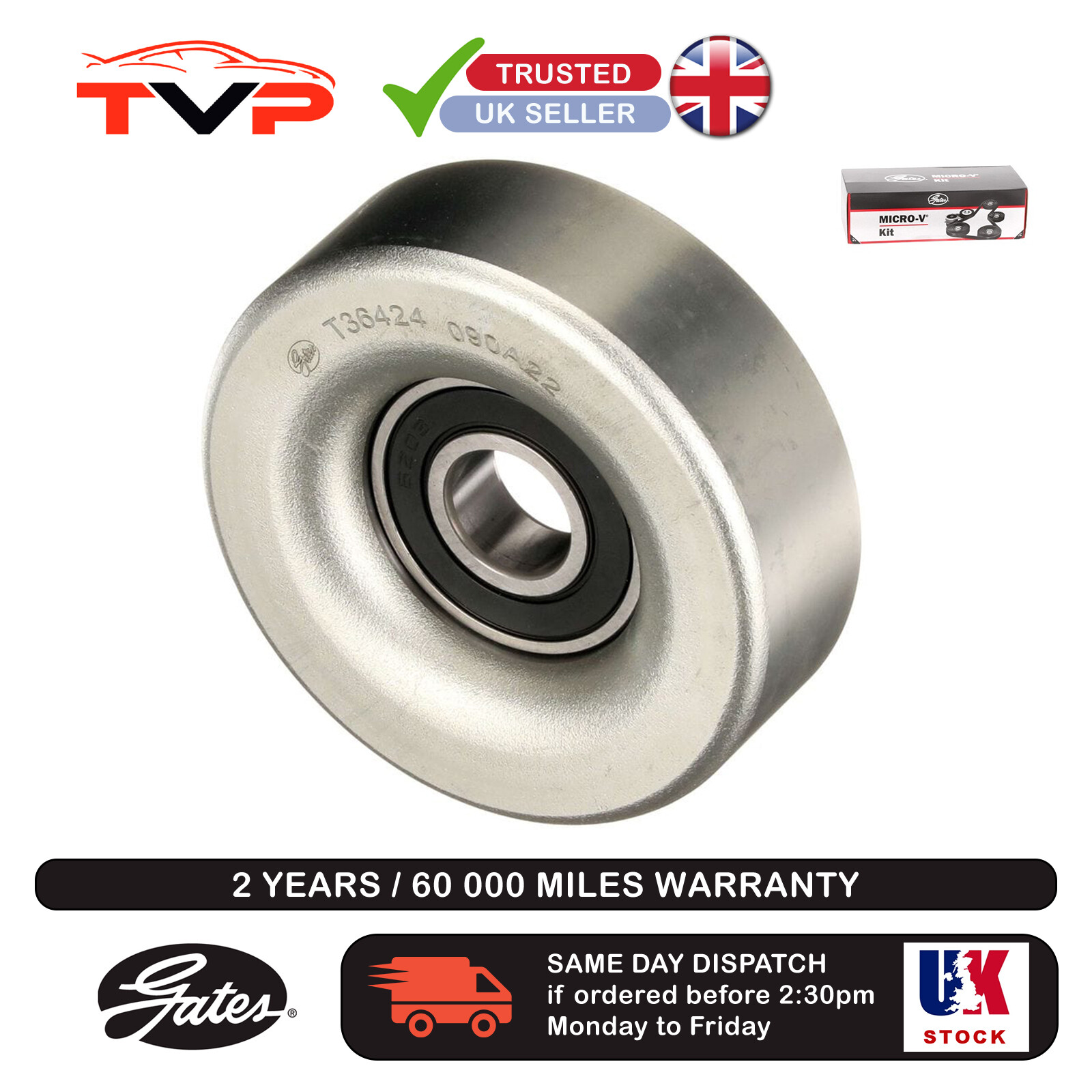 ✅Fits GATES T36424 T36424 DRIVEALIGN MV IDLER ⭐UK Seller⭐ - Image 12